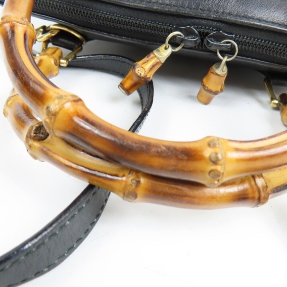 Vintage Gucci Bamboo Leather Crossbody Mini Bag - Picture 3 of 14
